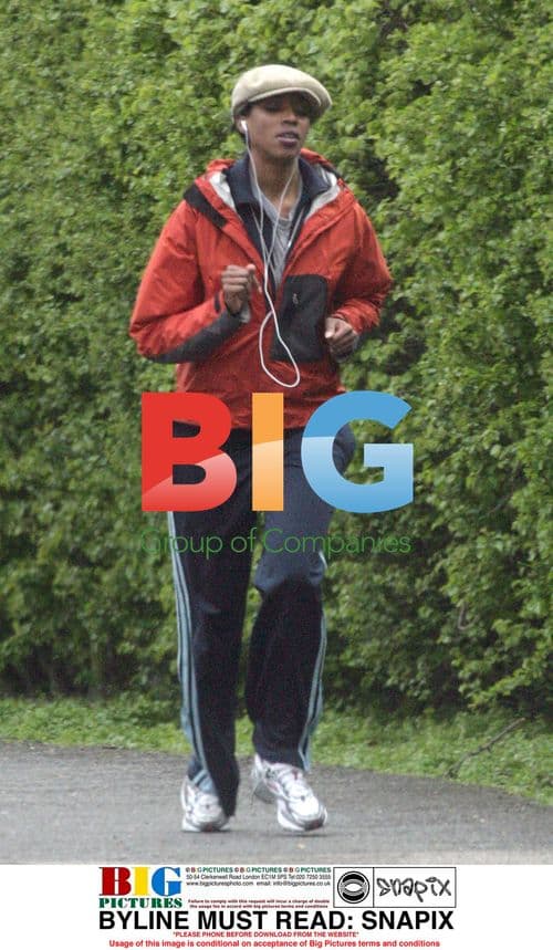 Actress Josie D'Arby Jogging in London