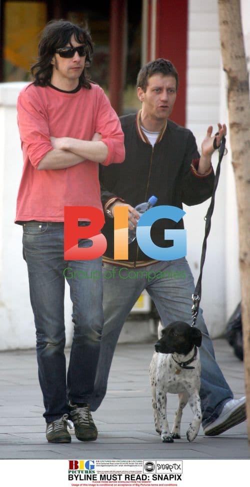 Primal Scream Members Strolling in London