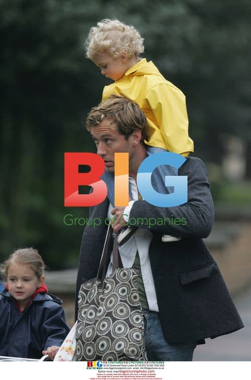 Jude Law Takes Kids to School
