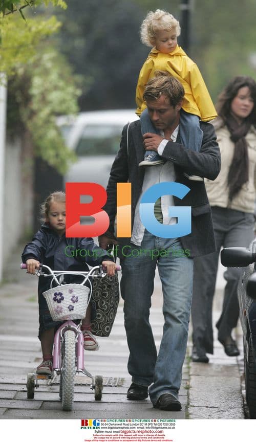 Jude Law Takes Kids to School