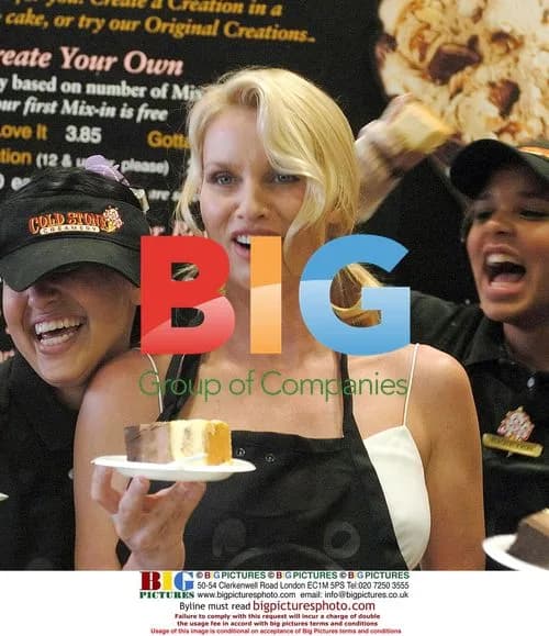 Nicolette Sheridan serves ice cream cake for Make-A-Wish