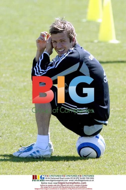 David Beckham training with Real Madrid
