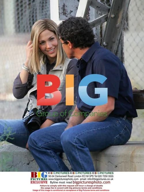 Jennifer Lopez and Antonio Banderas on "Bordertown" Set