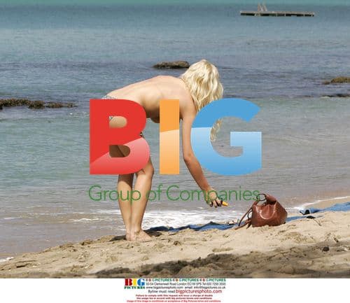 Glamour models on St. Lucia beach