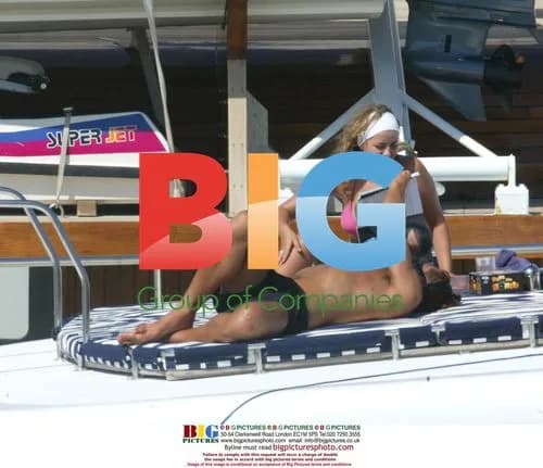 Charlotte Church and Gavin Henson on Boat in Spain
