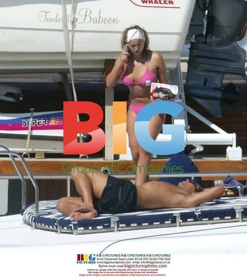 Charlotte Church and Gavin Henson on a Boat in Spain