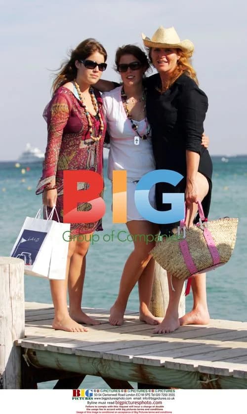 Duchess of York with Daughters in Saint Tropez