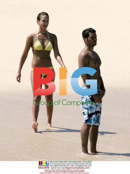 Jessica Alba in Yellow Bikini with Cash Warren