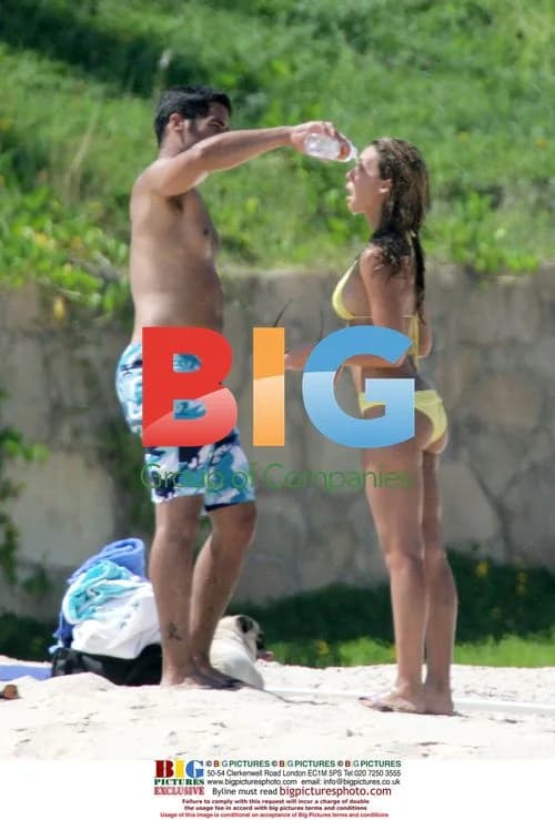 Jessica Alba in Yellow Bikini with Cash Warren
