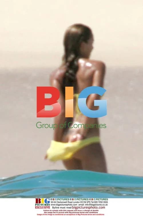 Jessica Alba in Yellow Bikini with Boyfriend
