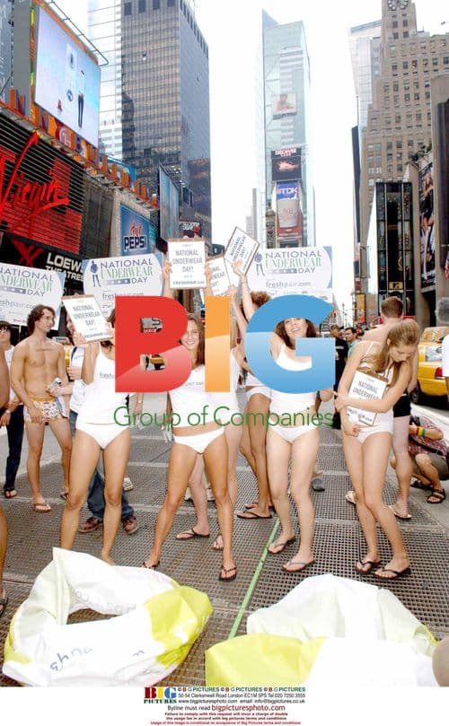 National Underwear Day Celebration in Times Square