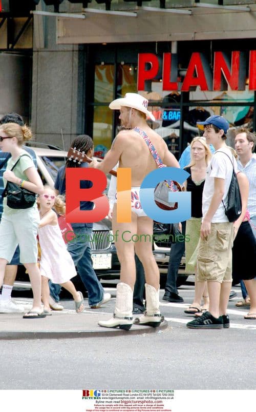 Naked Cowboy Celebrates National Underwear Day