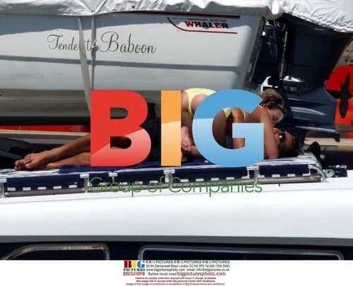 Charlotte Church and Gavin Henson on Boat in Spain