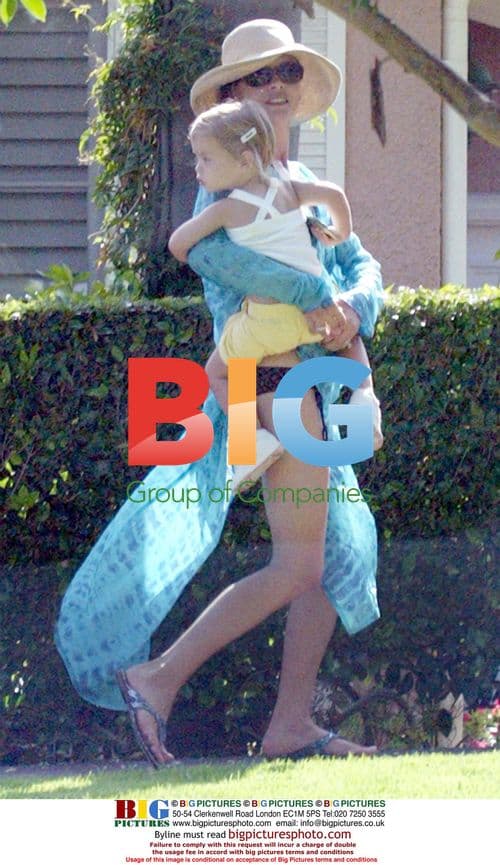 Catherine Zeta-Jones and Family at Beverly Hills Hotel