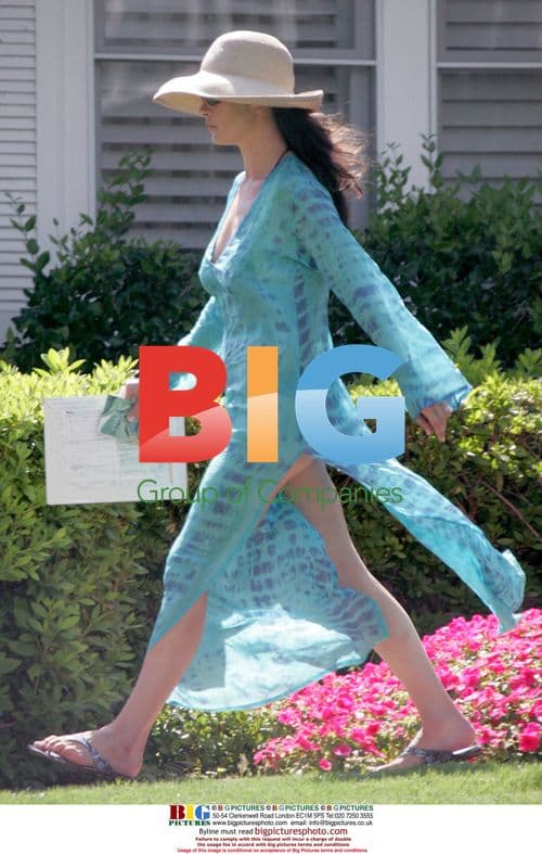 Catherine Zeta-Jones and Family at Beverly Hills Hotel