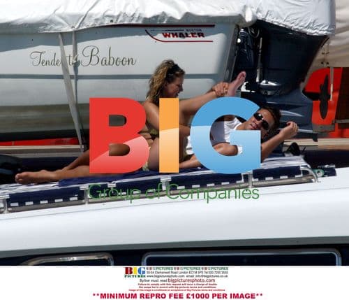 Charlotte Church and Gavin Henson on Boat in Spain