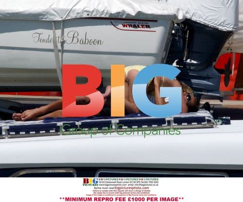 Charlotte Church and Gavin Henson on Boat in Spain