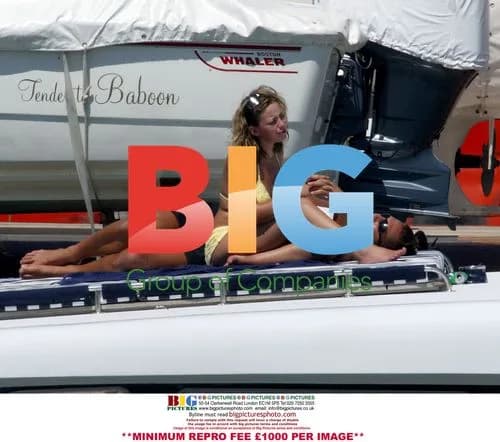 Charlotte Church and Gavin Henson on Boat in Spain