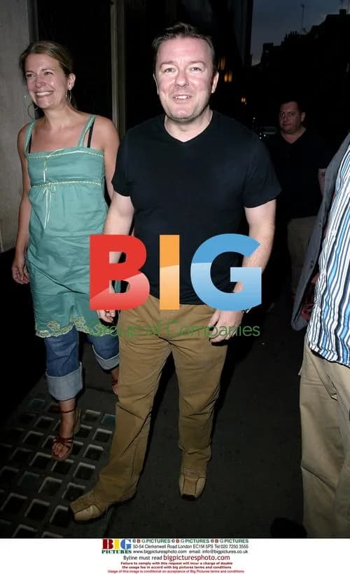 Ricky Gervais Arrives at Ivy Restaurant
