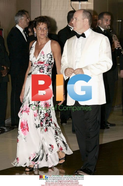 Princess Stephanie and Anastacia at Croix Rouge Event