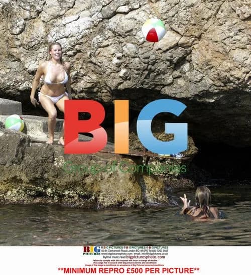 Abi Titmuss Enjoys Swim in Spain