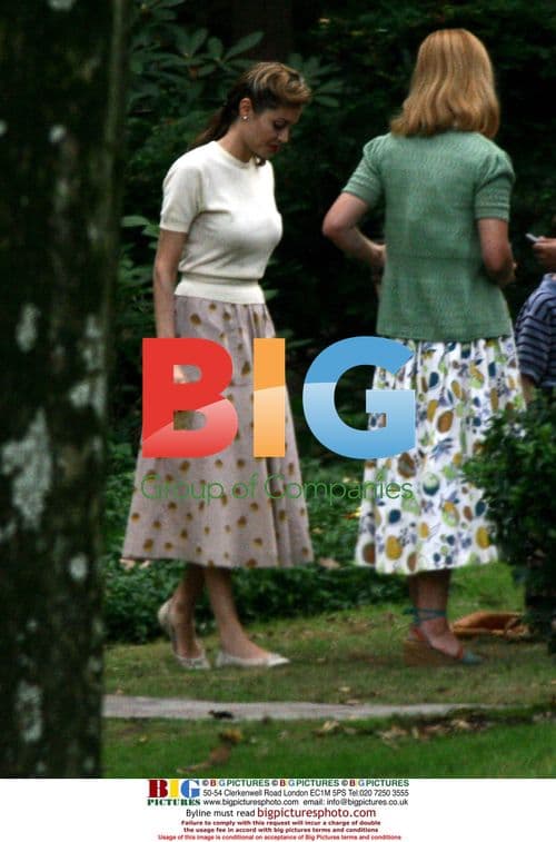 Angelina Jolie on set of "The Good Shepherd"