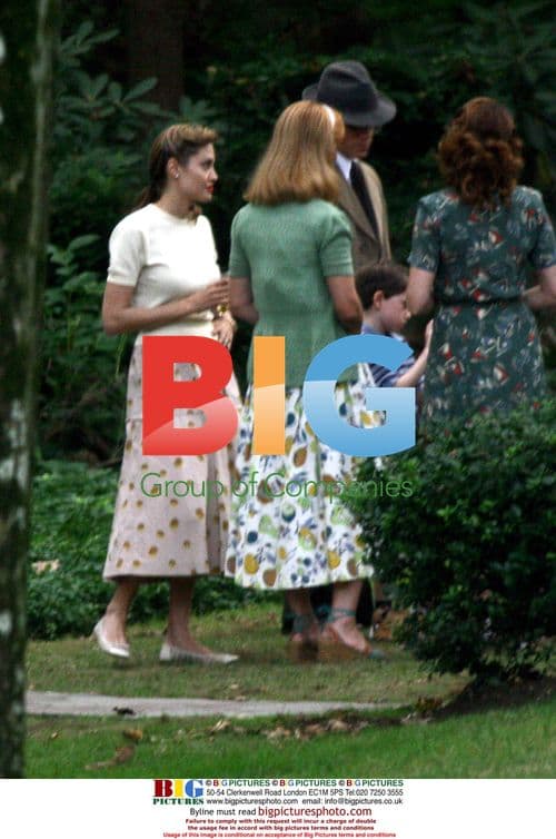 Angelina Jolie on set of "The Good Shepherd"