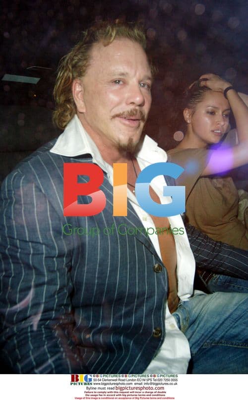 Mickey Rourke at Boujis Nightclub