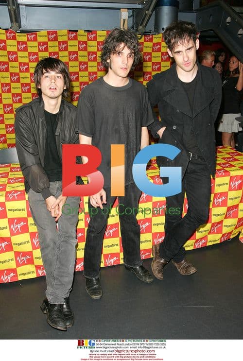 Black Rebel Motorcycle Club Performs at Virgin Megastore