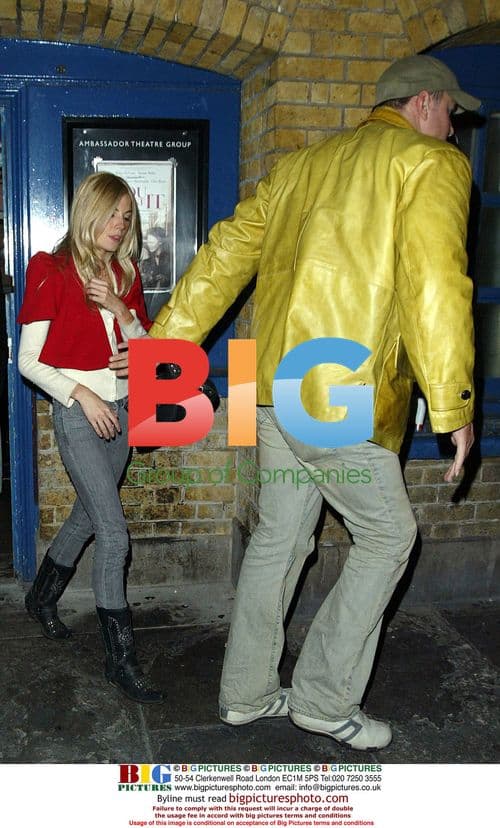 Sienna Miller leaves theatre