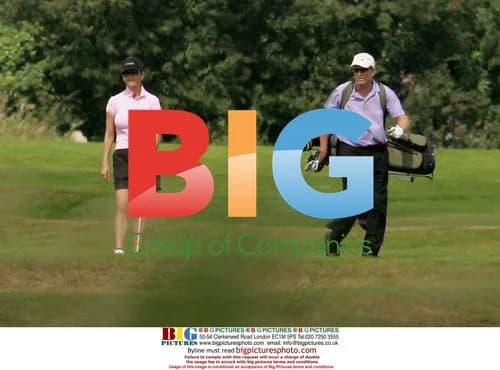 Michael Douglass plays with kids before golf