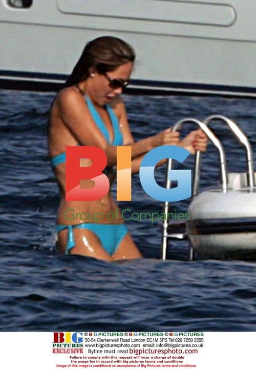 Myleene Klass on yacht in France