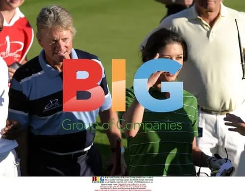 Catherine Zeta Jones and Michael Douglas at Golf Tournament