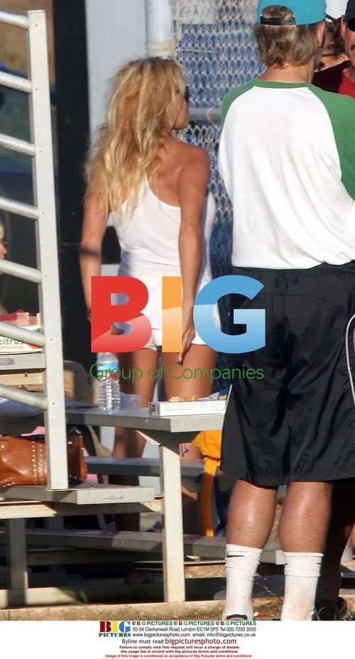 Pamela Anderson with sons at park