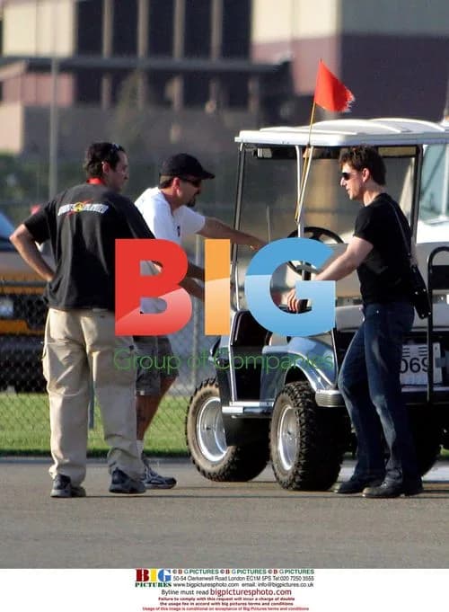 Tom Cruise and Katie Holmes Arrive to MI Set by Helicopter