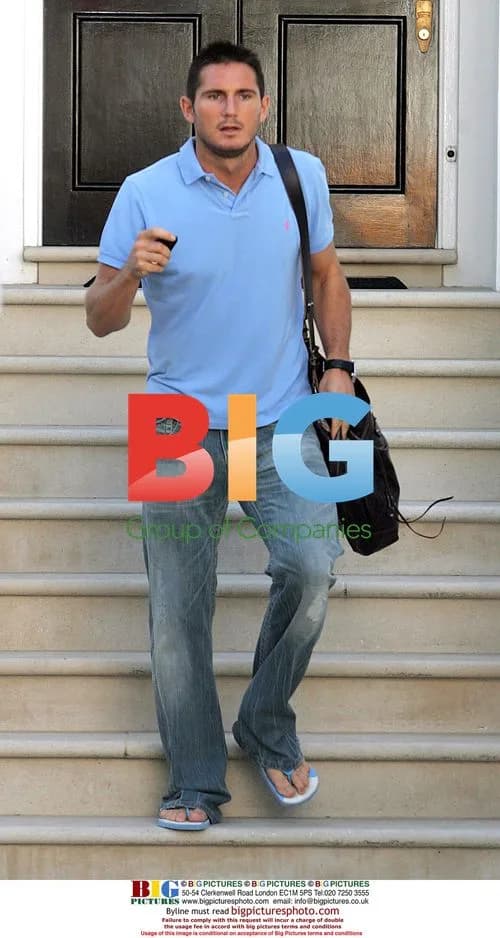 Frank Lampard leaving home for England training
