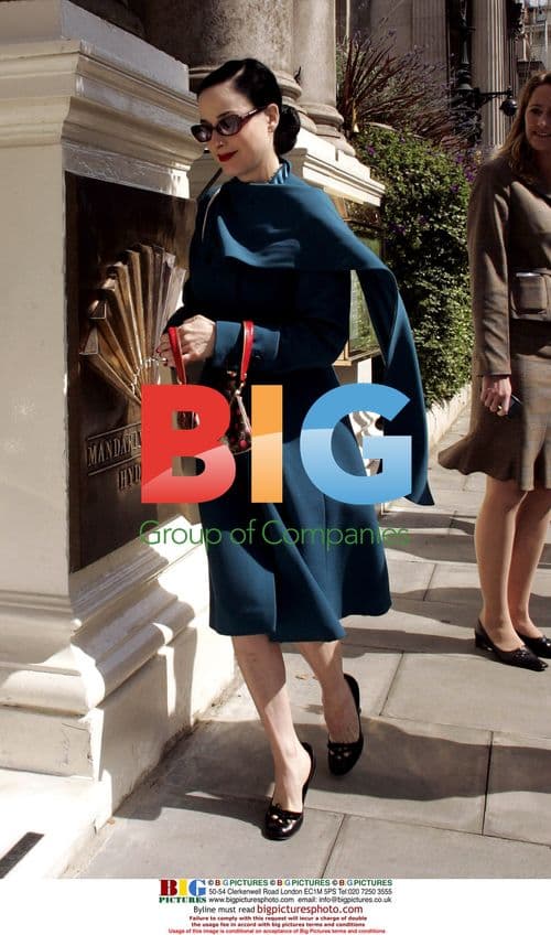 Marilyn Manson's partner Dita Von Tesse arrives at London hotel