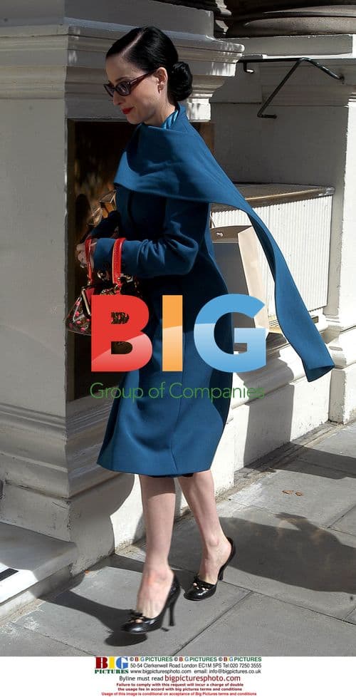 Dita Von Teese Arrives at London Hotel