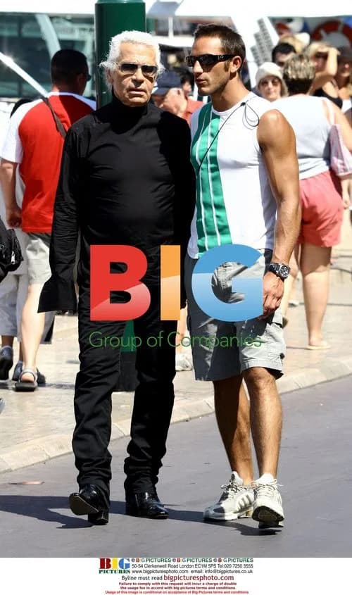 Karl Lagerfeld out and about in St Tropez