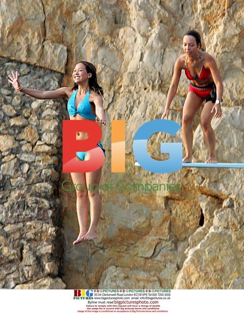 Myleene Klass Relaxing on Yacht in France