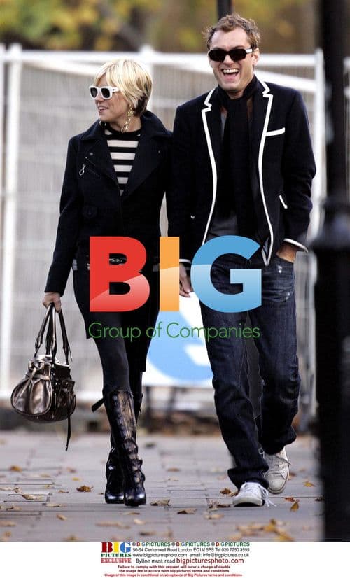 Jude Law and Sienna Miller out in West London