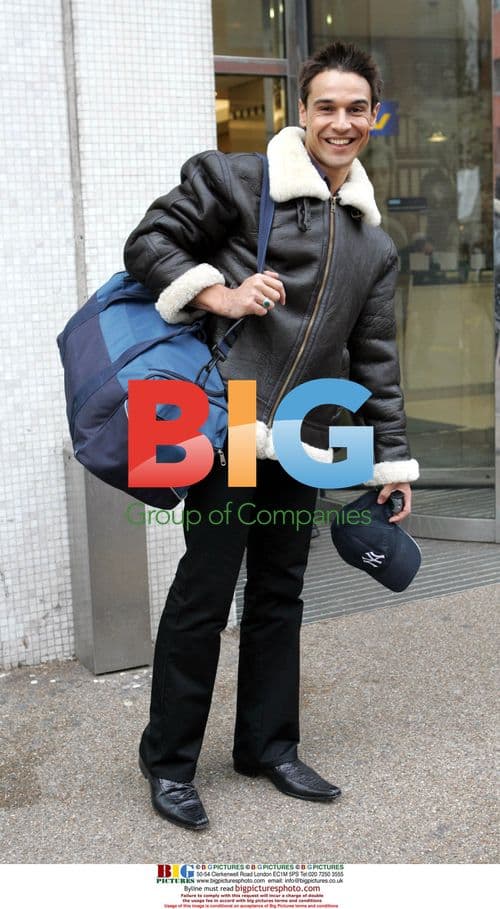 Chico Arrives at GMTV Studios