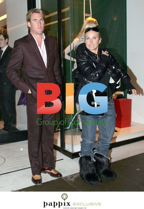 Meg Matthews and Simon Jordan Shopping in London