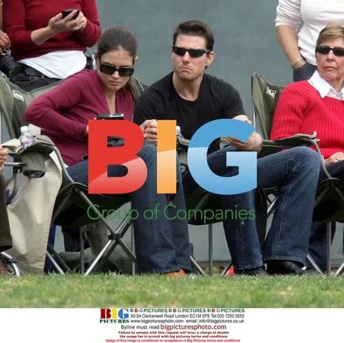 Tom Cruise and Katie Holmes Attend Soccer Game