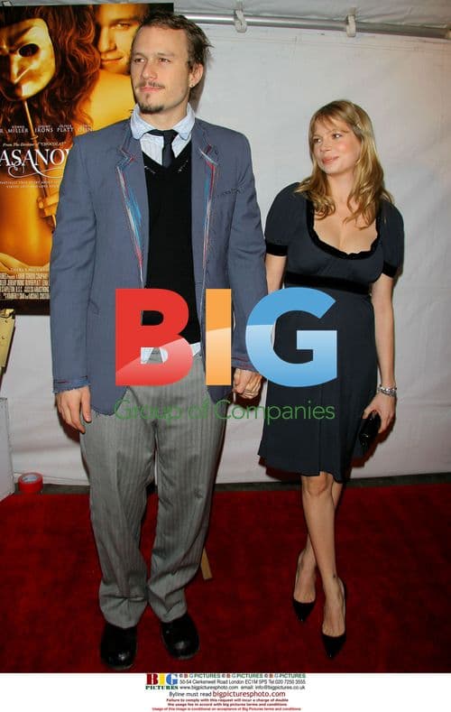 Heath Ledger and Michelle Williams at 'Casanova' Premiere