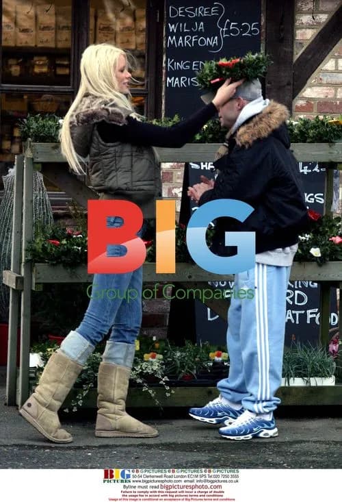 Model Emma B and Fiance Brian Harvey Shop for Christmas Trees