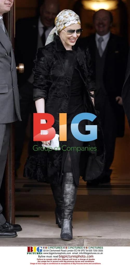 Kylie Minogue Leaves London Hotel