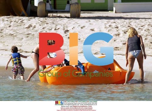 Kate Moss Enjoys Beach Pedalo Ride with Lila Grace