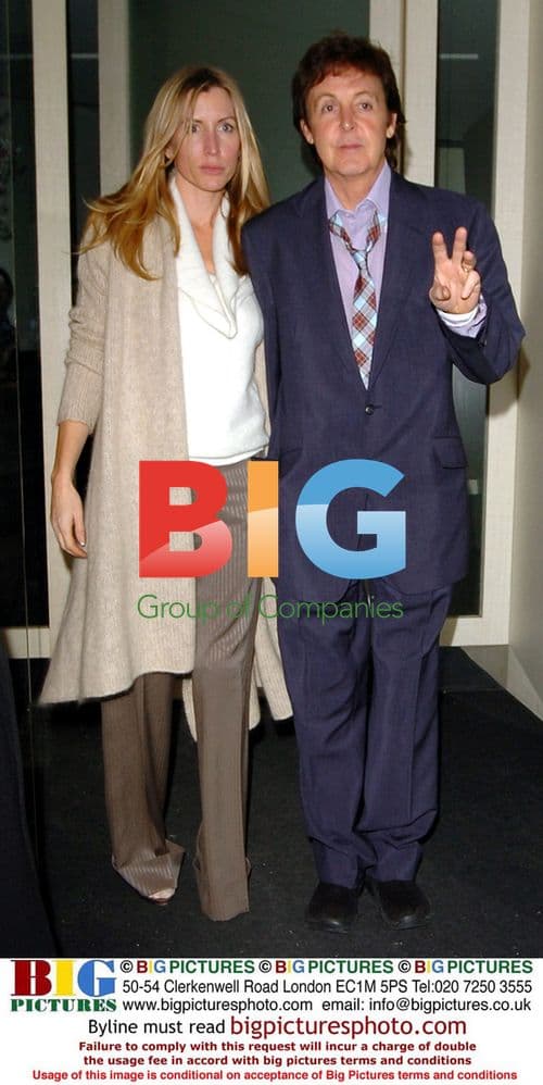 Paul McCartney and Heather Mills at Nobu in London