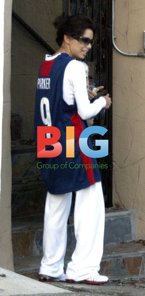 Eva Longoria walks dog in Hollywood